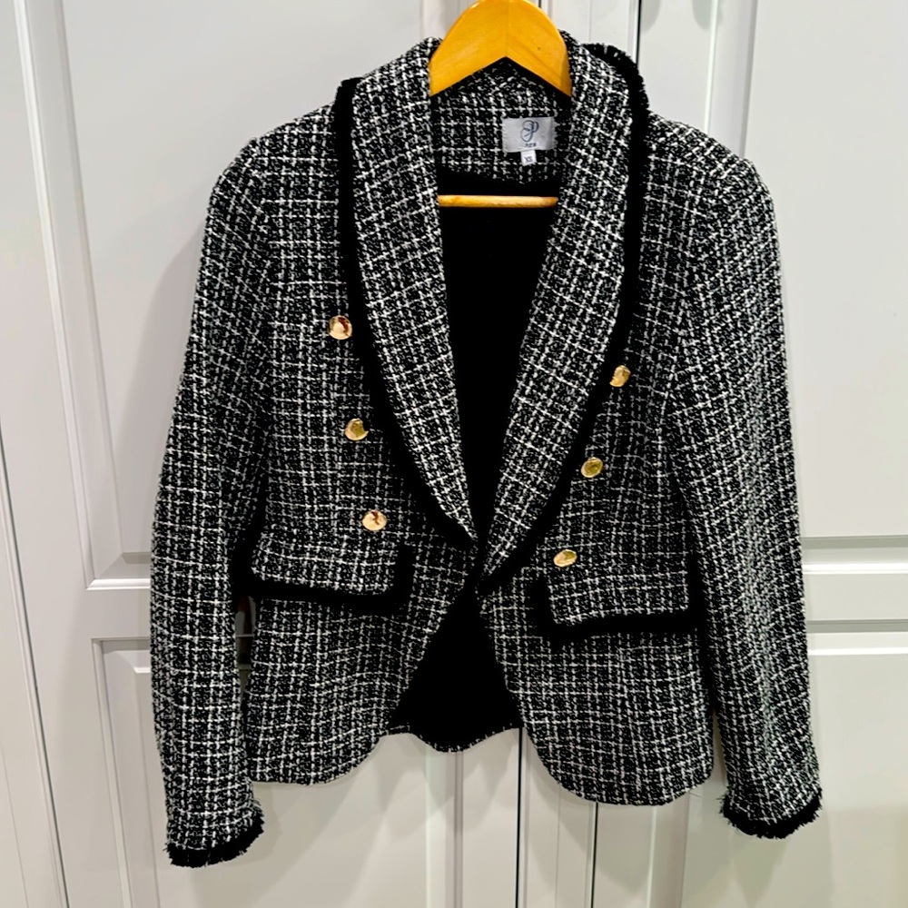 Lovely Black and White Blazer PLM brand Xo